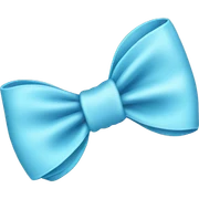 Baby blue bow sticker