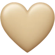 Beige heart  sticker