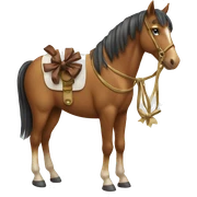 horse with a bow sticker