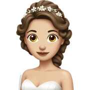 Beautiful bride with brown hair sticker