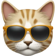 Cat with sunglasses sticker