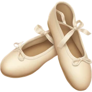cream Ballet shoes sticker