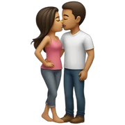 Couple kissing sticker