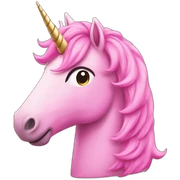 Pink unicorn sticker