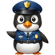 Penguin as a police officer  sticker