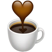 coffe heart sticker