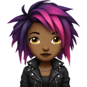 chibi girl in edgy  sticker