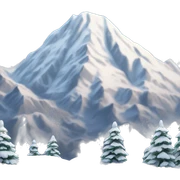 snowy mountian sticker