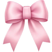 light pink ribbon bow sticker
