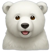 Ours mignon blanc sticker