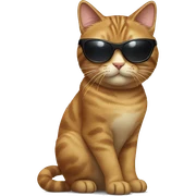 Cat with sunglasses sticker