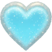 Pastel blue sparkling heart sticker