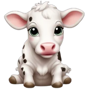 cute baby cow sticker