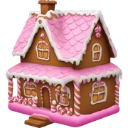 gingerbread house pink  sticker