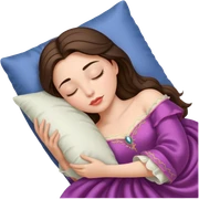 sleeping beauty brunette white girl with a silk pillow sticker