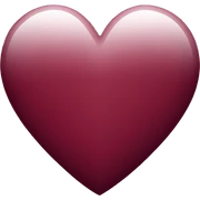 Burgundy heart sticker