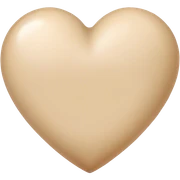 Beige heart sticker