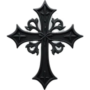 black gothic cross sticker
