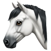 White and black painted horse sticker
