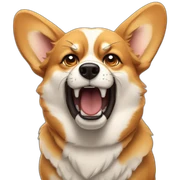 Angry corgi sticker