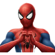 Spiderman making heart hands sticker
