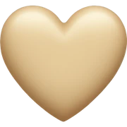 Beige heart sticker