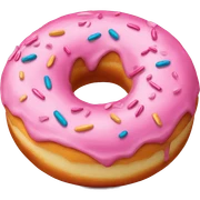 Pink donut cake sticker