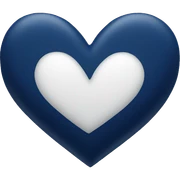navy blue heart sticker