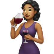 Latina drinking wine sticker