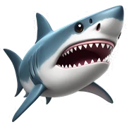 Shark with a top hat sticker