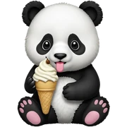 Panda eating ice cream sticker