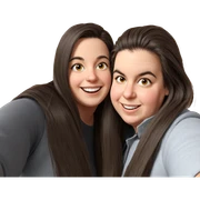 smiling girls with long hair sticker