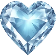 Diamond heart sticker