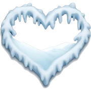 Snow heart sticker