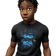 dark-skinned boy in black shirt sticker