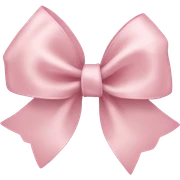 light pink ribbon bow sticker