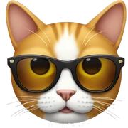 Cat with sunglasses sticker