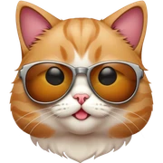 Cat with sunglasses sticker
