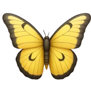 Yellow butterfly  sticker