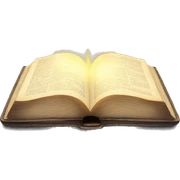 Open Bible glowing  sticker