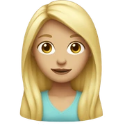 Blonde girl sticker