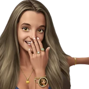 basement girl with jewelry sticker
