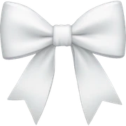 White bow sticker