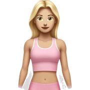white girl working out with light pink clothes  sticker