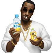 p diddy holding baby oil sticker