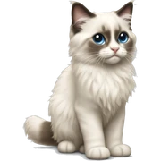 Ragdoll kitten standing sticker