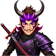 Demon-Horned Warrior sticker