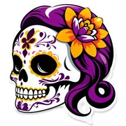 Sexy sugar skull sticker