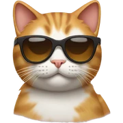 Cat with sunglasses sticker