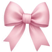 light pink ribbon bow sticker